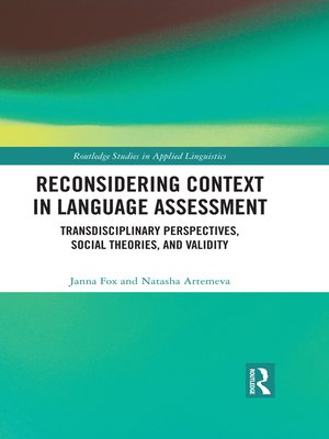 cover image of Reconsidering Context in Language Assessment